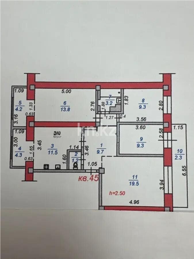 Продажа 4-комнатной квартиры, 88.3 м² - Продажа квартир в Ауэзовском р-не Алматы фото 7 из 7