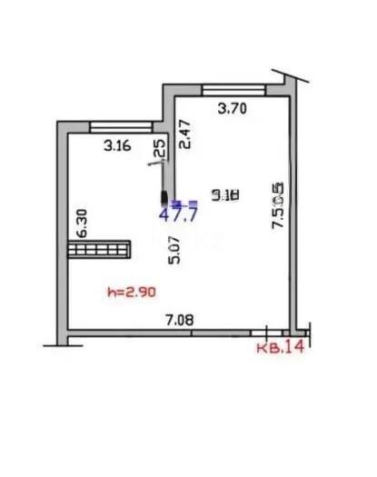 Продажа 1-комнатной квартиры, 47.7 м² - Продажа однокомнатных квартир в Турксибском р-не Алматы - страница 7 фото 1 из 1