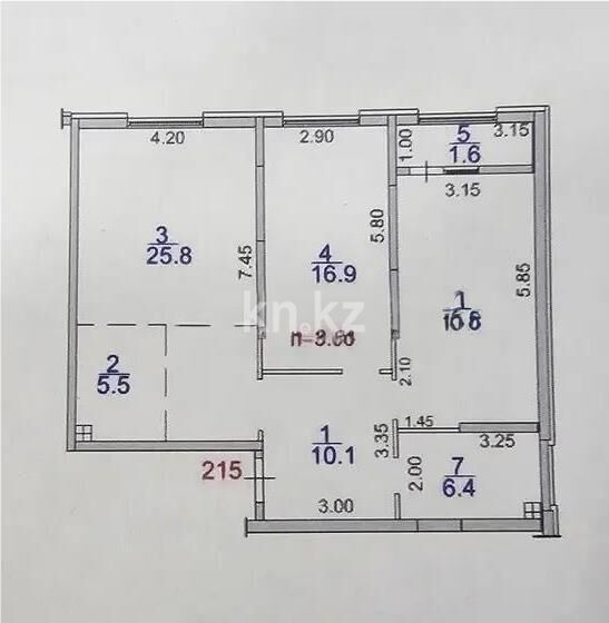 Продажа 3-комнатной квартиры, 85 м² - Продажа трехкомнатных квартир в монолитно-каркасном доме в Казахстане - страница 81 фото 5 из 5