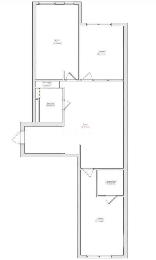 Продажа 3-комнатной квартиры, 82.2 м² - Продажа трехкомнатных квартир в Ауэзовском р-не Алматы - страница 9 фото 6 из 6