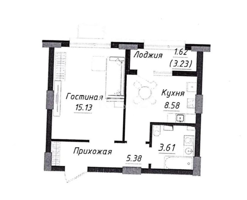 Продажа 1-комнатной квартиры, 34.32 м² - Продажа квартир в Казахстане - страница 34 фото 1 из 1