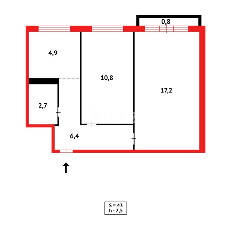 Продажа 2-комнатной квартиры, 43 м² - Продажа квартир в Караганде - страница 28 фото 10 из 10