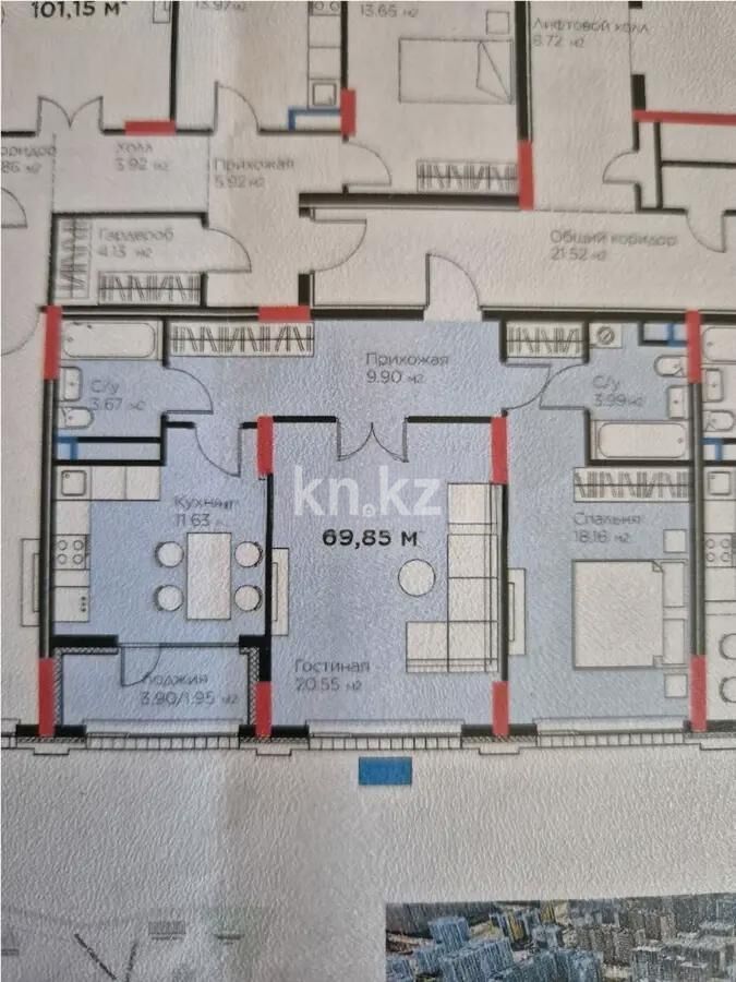 Продажа 2-комнатной квартиры, 70 м² - Продажа квартир в блочном доме в Казахстане - страница 134 фото 1 из 1