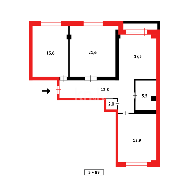 Продажа 3-комнатной квартиры, 88 м² - Продажа трехкомнатных квартир в Темиртау - страница 8 фото 10 из 10