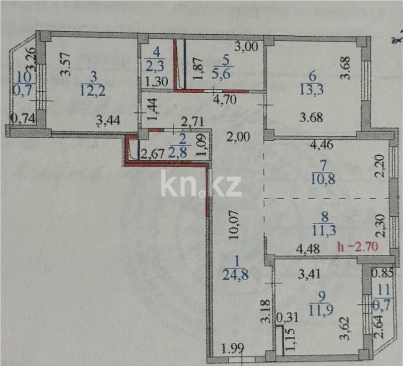 Продажа 4-комнатной квартиры, 97 м² - Продажа четырехкомнатных квартир в монолитно-каркасном доме в Казахстане - страница 11 фото 11 из 11