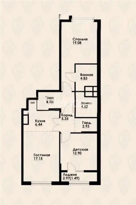 Продажа 3-комнатной квартиры, 78 м² - Продажа квартир в новостройках Алматы - страница 17 фото 1 из 1