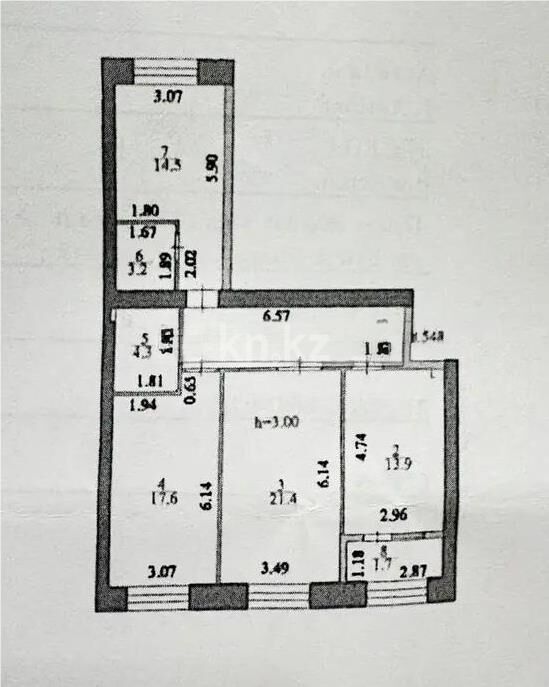 Продажа 3-комнатной квартиры, 88 м² - Продажа трехкомнатных квартир в кирпичном доме в Казахстане - страница 43 фото 4 из 4