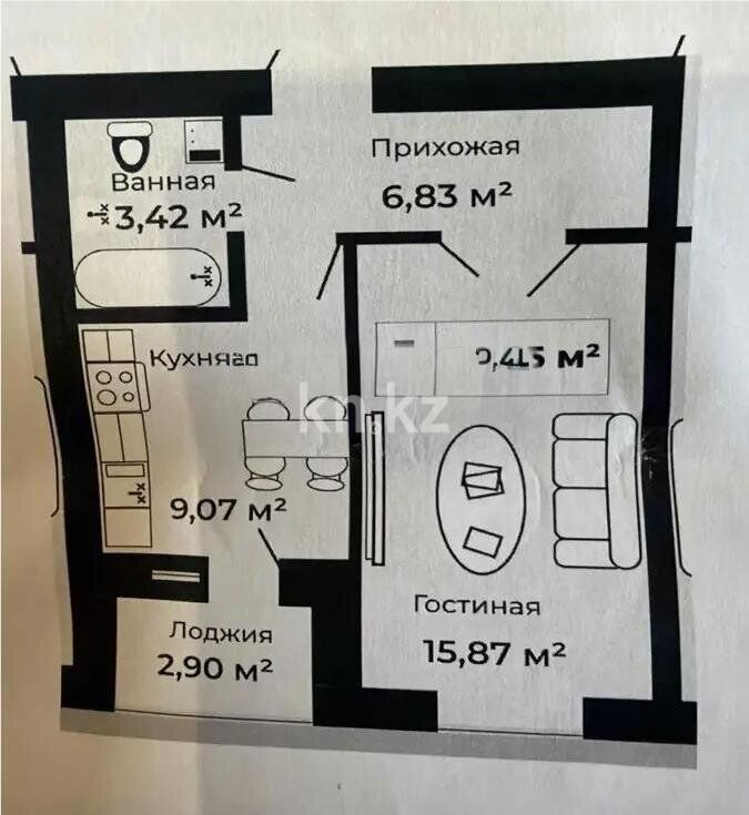 Продажа 1-комнатной квартиры, 36.65 м² - Продажа квартир в новостройках Астаны - страница 131 фото 1 из 1