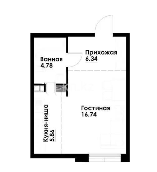 Продажа 1-комнатной квартиры, 34 м² - Продажа недвижимости в Казахстане - страница 8 фото 1 из 1