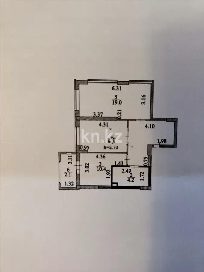 Продажа 2-комнатной квартиры, 60 м² - Продажа двухкомнатных квартир в Казахстане - страница 4 фото 6 из 6