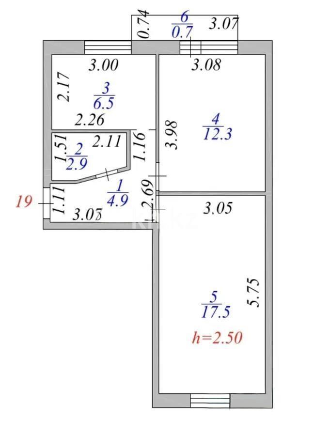 Продажа 2-комнатной квартиры, 44.8 м² - Продажа квартир в панельном доме в Астане - страница 4 фото 5 из 5