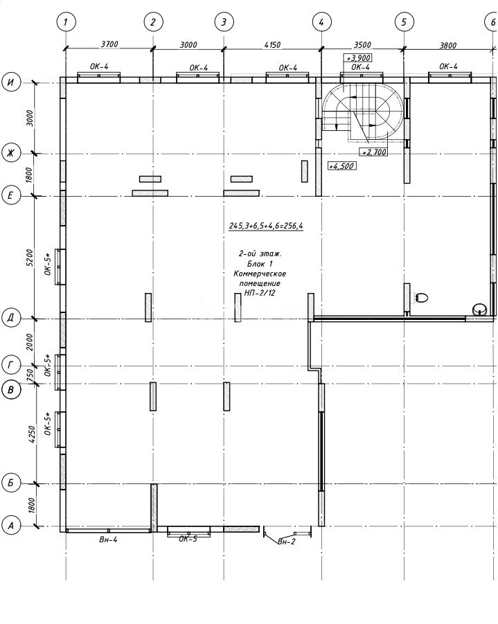 Продажа помещения, 256.4 м² - Продажа офисных и торговых помещений в Астане фото 1 из 1