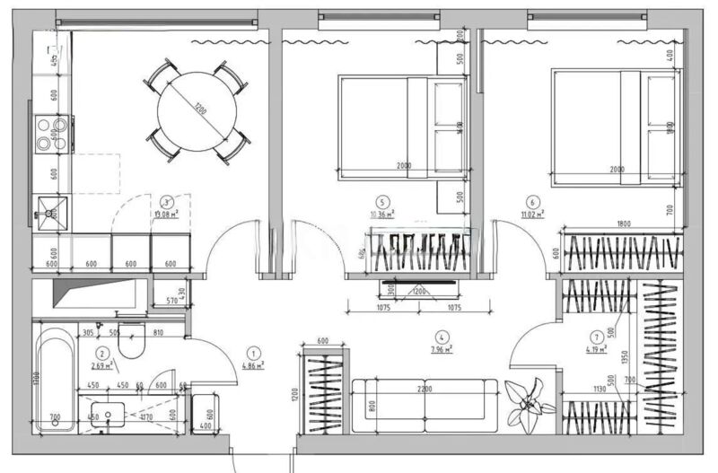 Продажа 2-комнатной квартиры, 55 м² - Продажа квартир в блочном доме в Астане - страница 32 фото 4 из 4