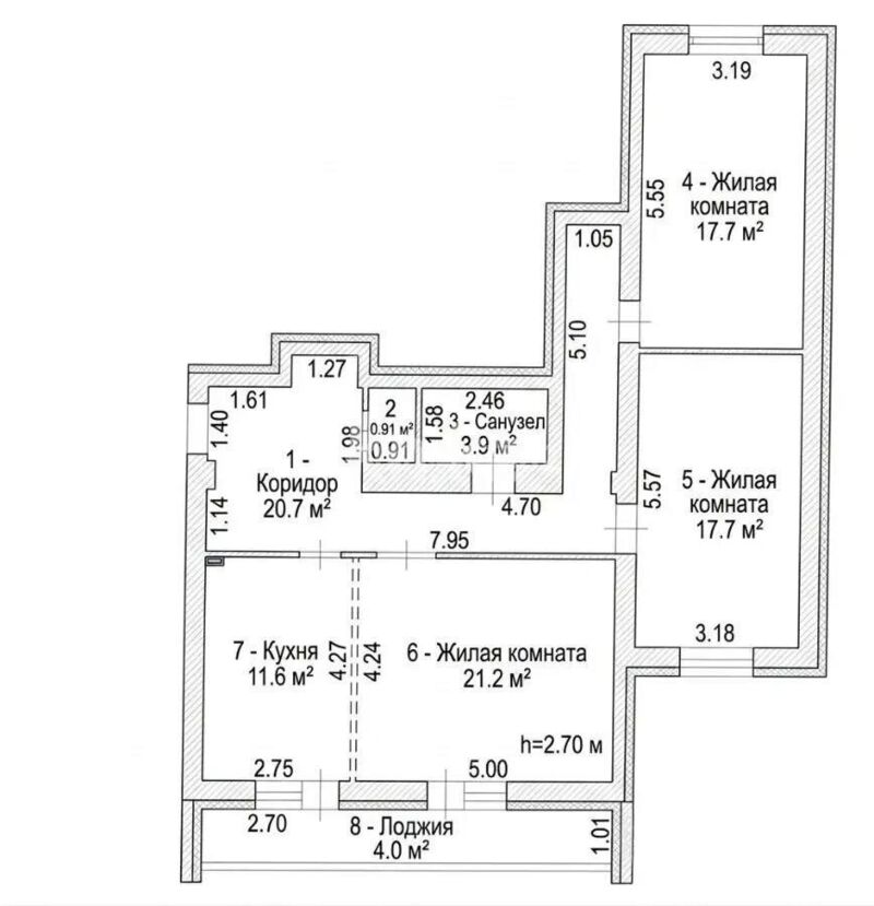 Продажа 3-комнатной квартиры, 98 м² - Продажа трехкомнатных квартир в Астане - страница 11 фото 5 из 5
