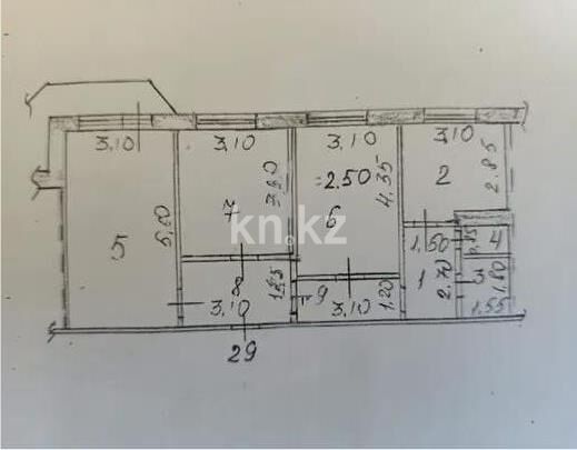 Продажа 3-комнатной квартиры, 68 м² - Продажа трехкомнатных квартир в Темиртау - страница 3 фото 6 из 6