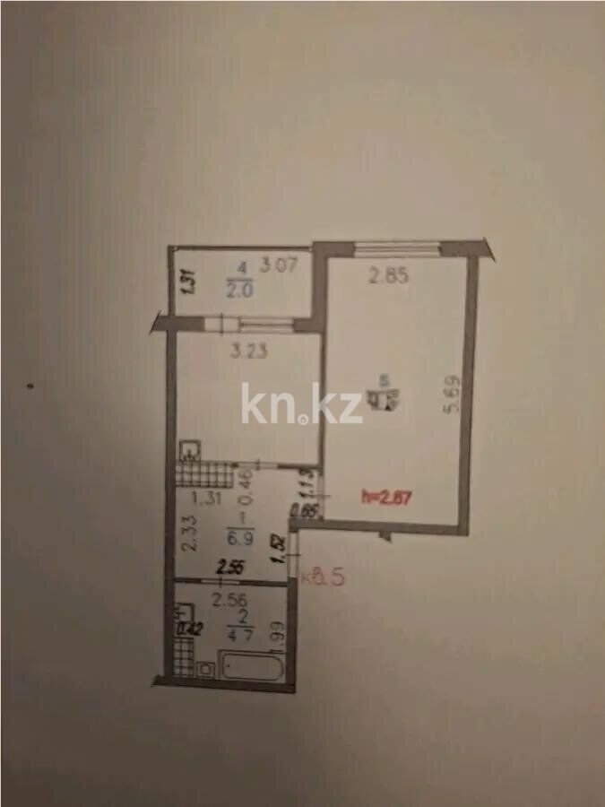 Продажа 1-комнатной квартиры, 40 м² - Продажа  однокомнатных квартир в новостройках Алматы - страница 8 фото 1 из 1