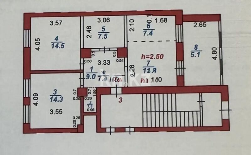 Продажа 3-комнатной квартиры, 70 м² - Продажа трехкомнатных квартир от собственников в Караганде фото 6 из 6