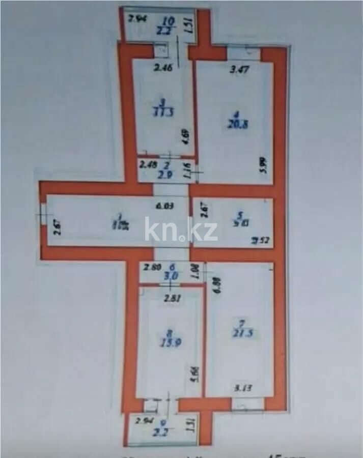 Продажа 3-комнатной квартиры, 105.4 м² - Продажа трехкомнатных квартир в кирпичном доме в Казахстане - страница 79 фото 1 из 1
