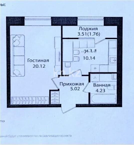 Продажа 1-комнатной квартиры, 41 м² - Продажа квартир в новостройках Астаны - страница 2 фото 5 из 5