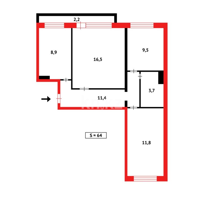 Продажа 3-комнатной квартиры, 65 м² - Продажа недвижимости в Караганде - страница 22 фото 11 из 11