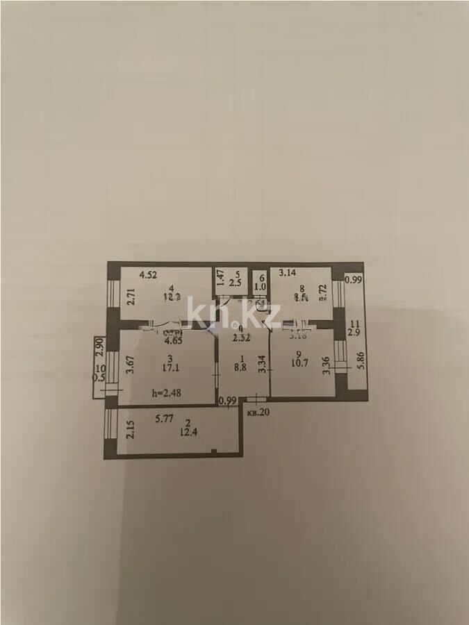 Продажа 4-комнатной квартиры, 79.5 м² - Продажа четырехкомнатных квартир в кирпичном доме в Казахстане - страница 11 фото 7 из 7
