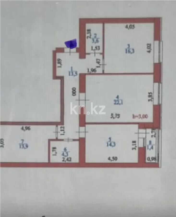Продажа 3-комнатной квартиры, 94 м² - Продажа трехкомнатных квартир в кирпичном доме в Астане - страница 3 фото 1 из 1