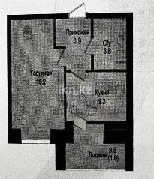 Продажа 1-комнатной квартиры, 34.1 м² - Продажа однокомнатных квартир в кирпичном доме в Казахстане - страница 102 фото 1 из 1
