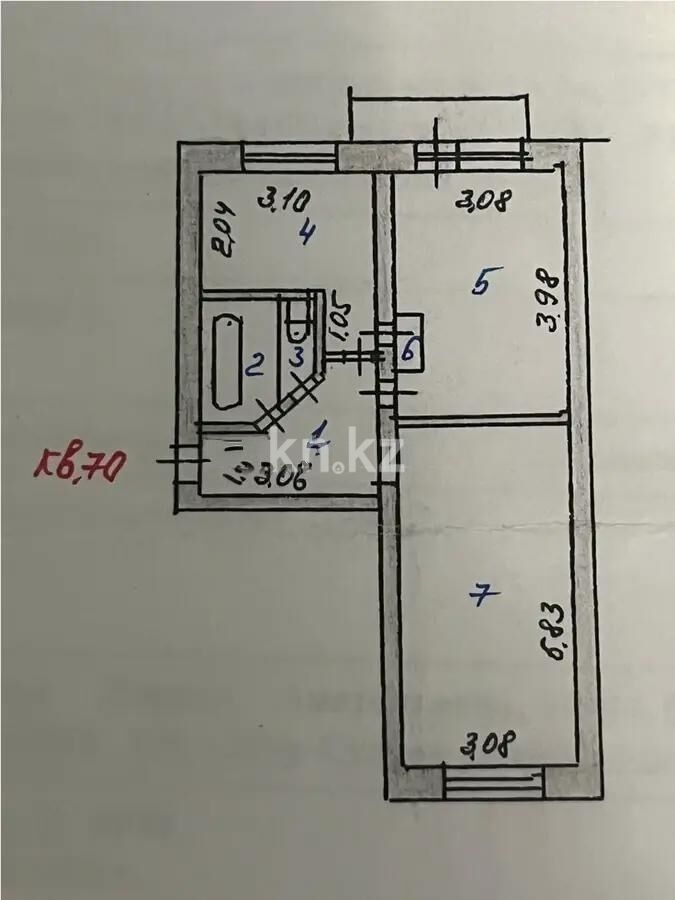 Продажа 2-комнатной квартиры, 45 м² - Продажа двухкомнатных квартир в р-не Сарыарка Астаны - страница 14 фото 7 из 7