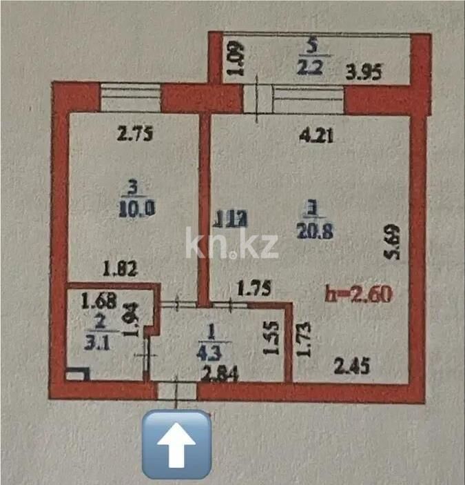 Продажа 1-комнатной квартиры, 41 м² - Продажа однокомнатных квартир в р-не Алматы Астаны - страница 11 фото 1 из 1