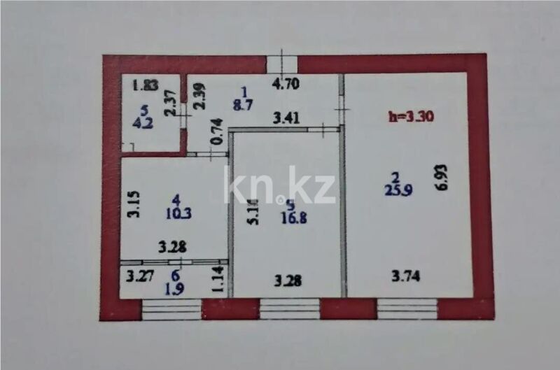 Продажа 2-комнатной квартиры, 67.8 м² - Продажа двухкомнатных квартир в кирпичном доме в Казахстане - страница 5 фото 3 из 3