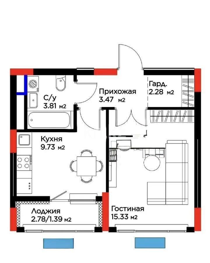 Продажа 1-комнатной квартиры, 36.04 м² - Продажа однокомнатных квартир от собственников в Астане - страница 7 фото 5 из 5