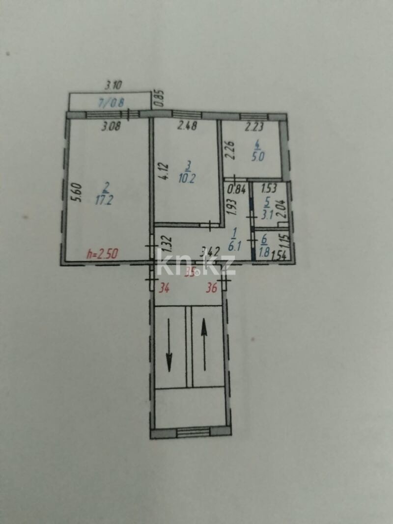 Продажа 2-комнатной квартиры, 44.2 м² - Продажа двухкомнатных квартир в Темиртау - страница 3 фото 10 из 10
