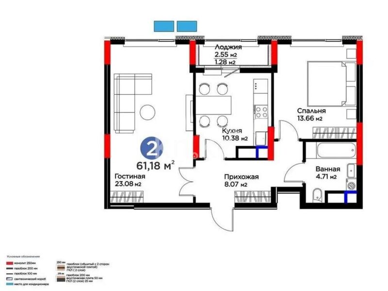 Продажа 2-комнатной квартиры, 61.18 м² - Продажа двухкомнатных квартир в Астане - страница 12 фото 5 из 5