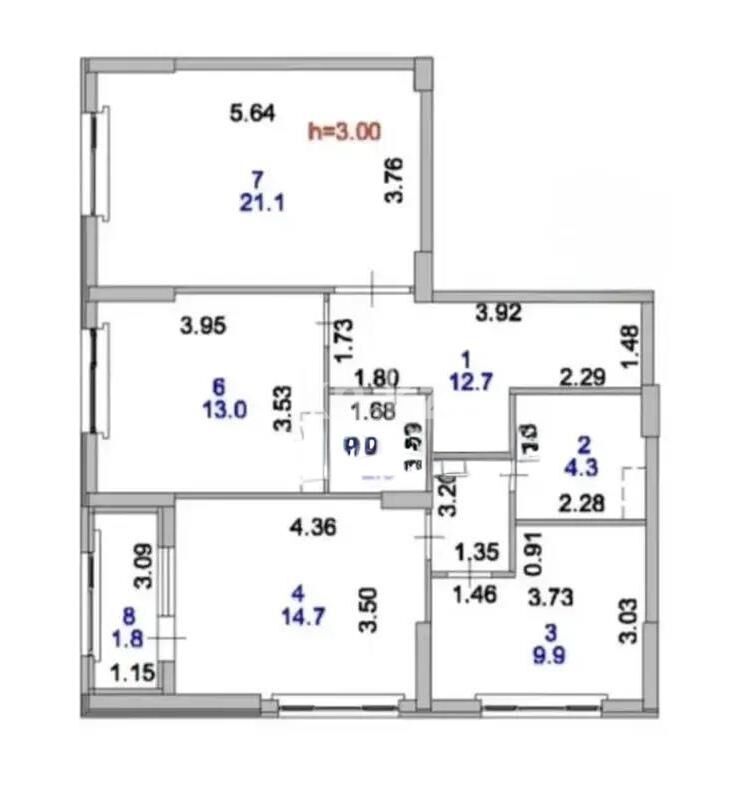 Продажа 3-комнатной квартиры, 82 м² - Продажа трехкомнатных квартир в блочном доме в Казахстане - страница 32 фото 9 из 9
