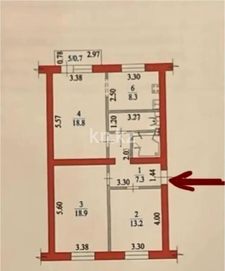 Продажа 3-комнатной квартиры, 74 м² - Продажа трехкомнатных квартир в кирпичном доме в Алматы - страница 2 фото 6 из 6