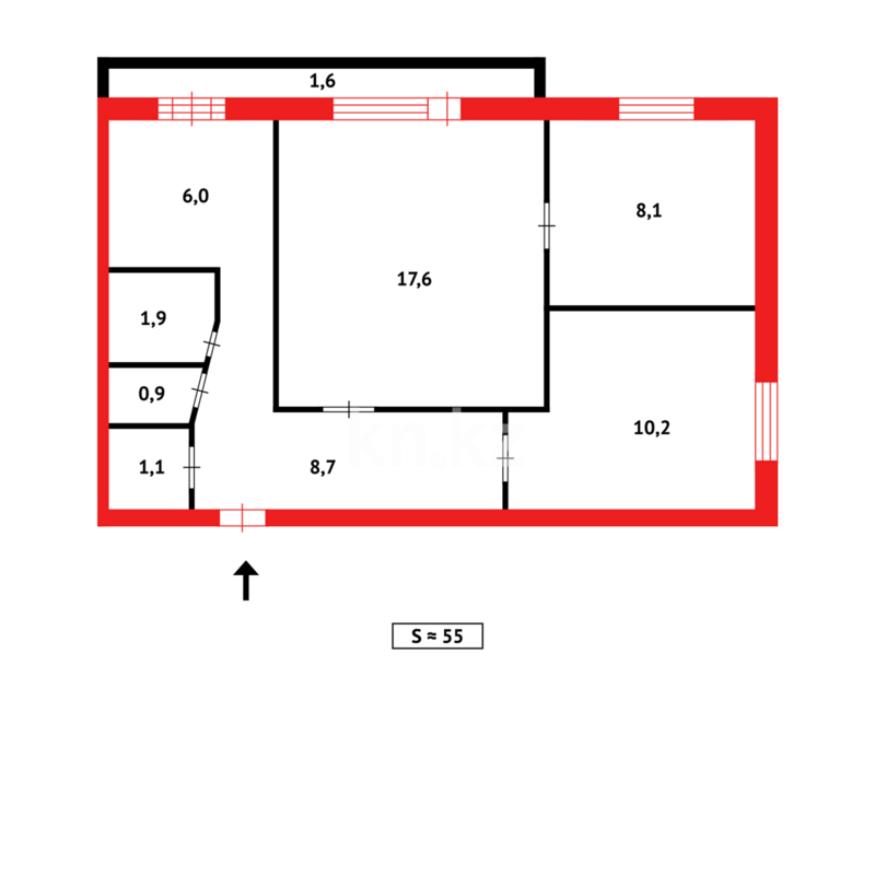 Продажа 3-комнатной квартиры, 55 м² - Продажа трехкомнатных квартир в Темиртау - страница 4 фото 16 из 16