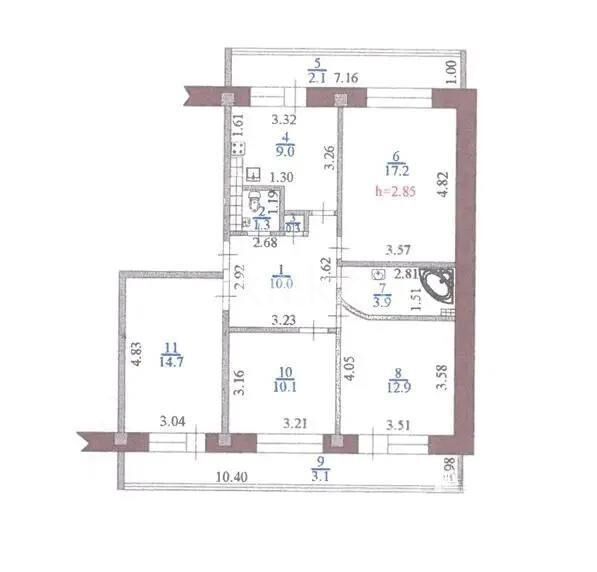 Продажа 4-комнатной квартиры, 97 м² - Продажа четырехкомнатных квартир в Ауэзовском р-не Алматы фото 8 из 8