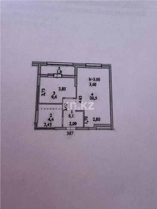 Продажа 1-комнатной квартиры, 41 м² - Продажа квартир в Казахстане - страница 3 фото 1 из 1