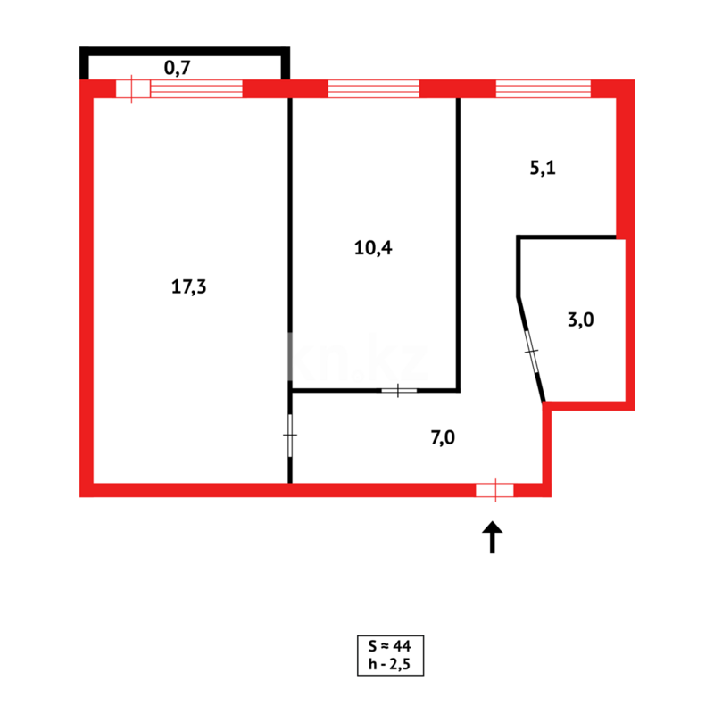 Продажа 2-комнатной квартиры, 48 м² - Продажа двухкомнатных квартир на Юго-Востоке Караганды - страница 21 фото 5 из 5