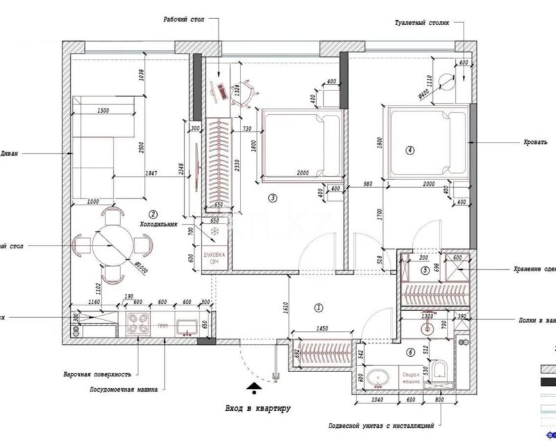 Продажа 3-комнатной квартиры, 68.1 м² - Продажа квартир в блочном доме в Астане - страница 50 фото 7 из 7