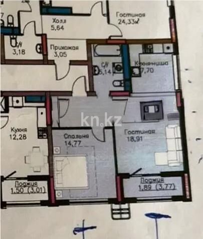 Продажа 2-комнатной квартиры, 56 м² - Продажа двухкомнатных квартир от собственников в Казахстане - страница 9 фото 1 из 1