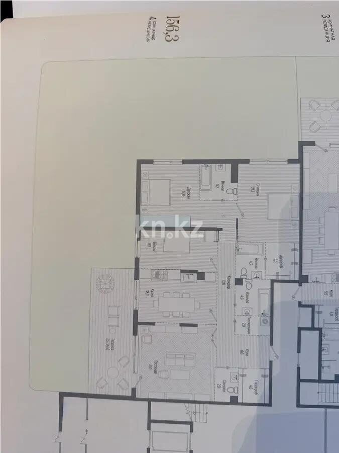 Продажа 4-комнатной квартиры, 156 м² - Продажа квартир в новостройках Алматы фото 1 из 1