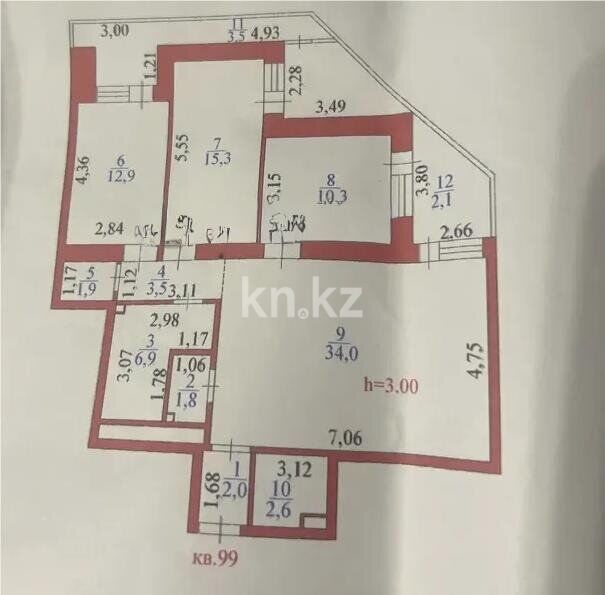Продажа 3-комнатной квартиры, 97 м² - Продажа квартир в новостройках Астаны - страница 15 фото 9 из 9