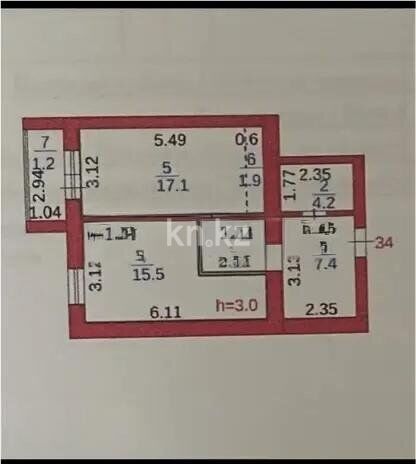 Продажа 2-комнатной квартиры, 52 м² - Продажа недвижимости в Караганде - страница 32 фото 5 из 5