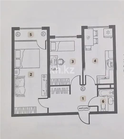 Продажа 2-комнатной квартиры, 64.4 м² - Продажа квартир в новостройках Алматы - страница 286 фото 1 из 1