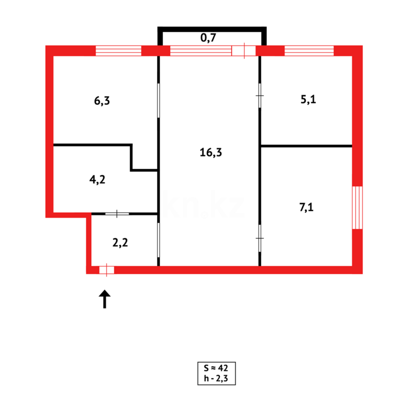 Продажа 3-комнатной квартиры, 45 м² - Продажа трехкомнатных квартир в Караганде - страница 44 фото 11 из 11
