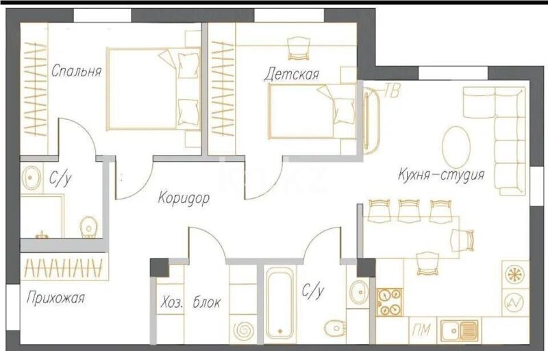Продажа 3-комнатной квартиры, 70 м² - Продажа квартир в Алматы - страница 9 фото 3 из 3
