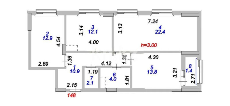 Продажа 3-комнатной квартиры, 79.6 м² - Продажа квартир в Казахстане - страница 11 фото 6 из 6