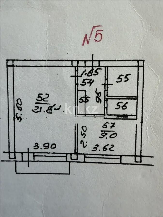 Продажа 1-комнатной квартиры, 40.5 м² - Продажа однокомнатных квартир в блочном доме в Казахстане - страница 56 фото 6 из 6