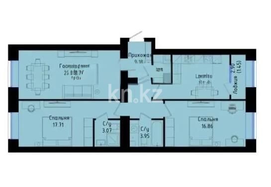 Продажа 3-комнатной квартиры, 89.9 м² - Продажа трехкомнатных квартир в кирпичном доме в Казахстане - страница 57 фото 5 из 5